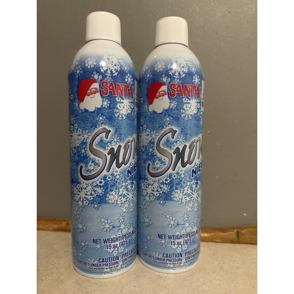 Santa Snow Other - (2) Santa Snow Aerosol Spray Artificial Frost Window Decorations Christmas Tree
